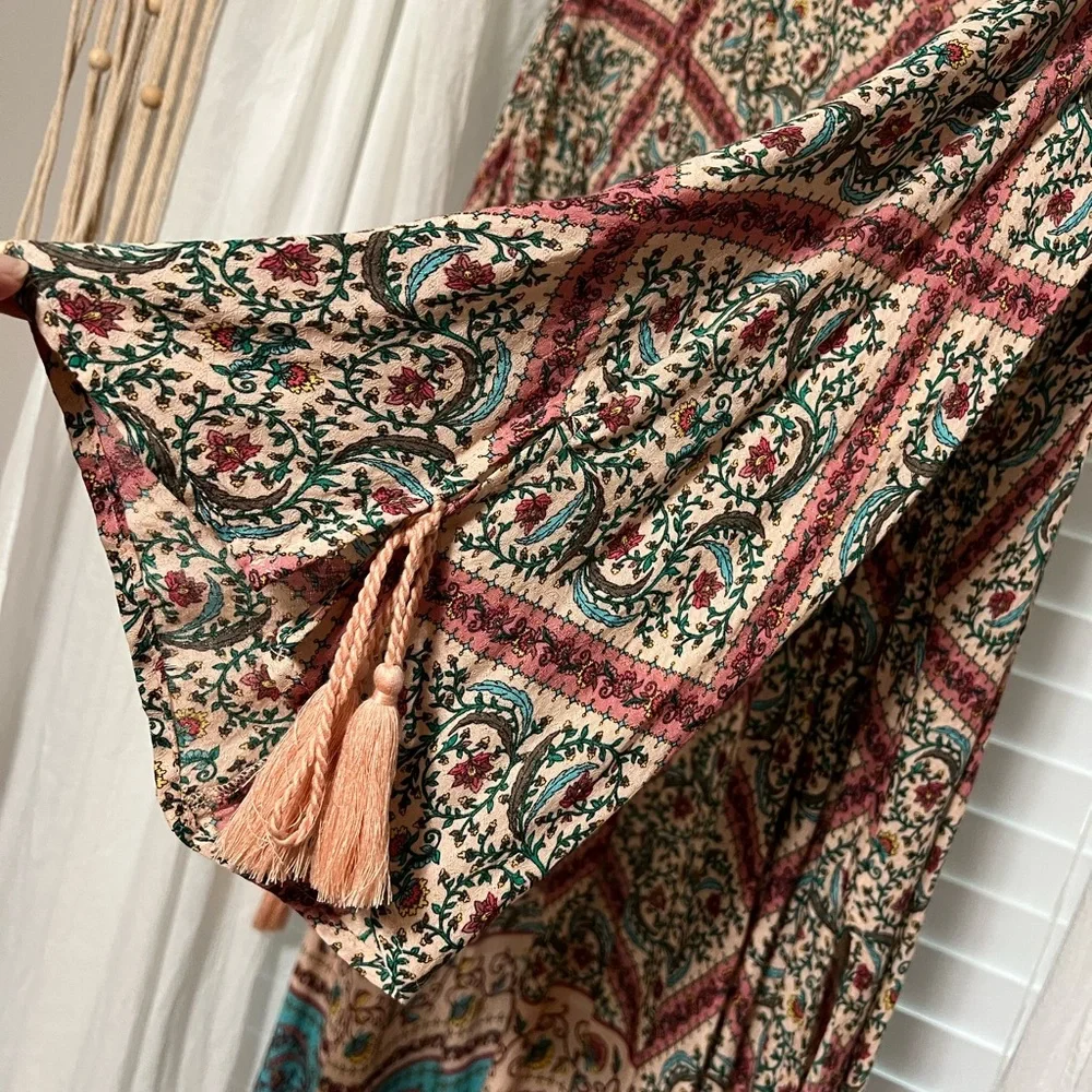 Bohemian Floral Kimono Duster - Picture 3 of 10